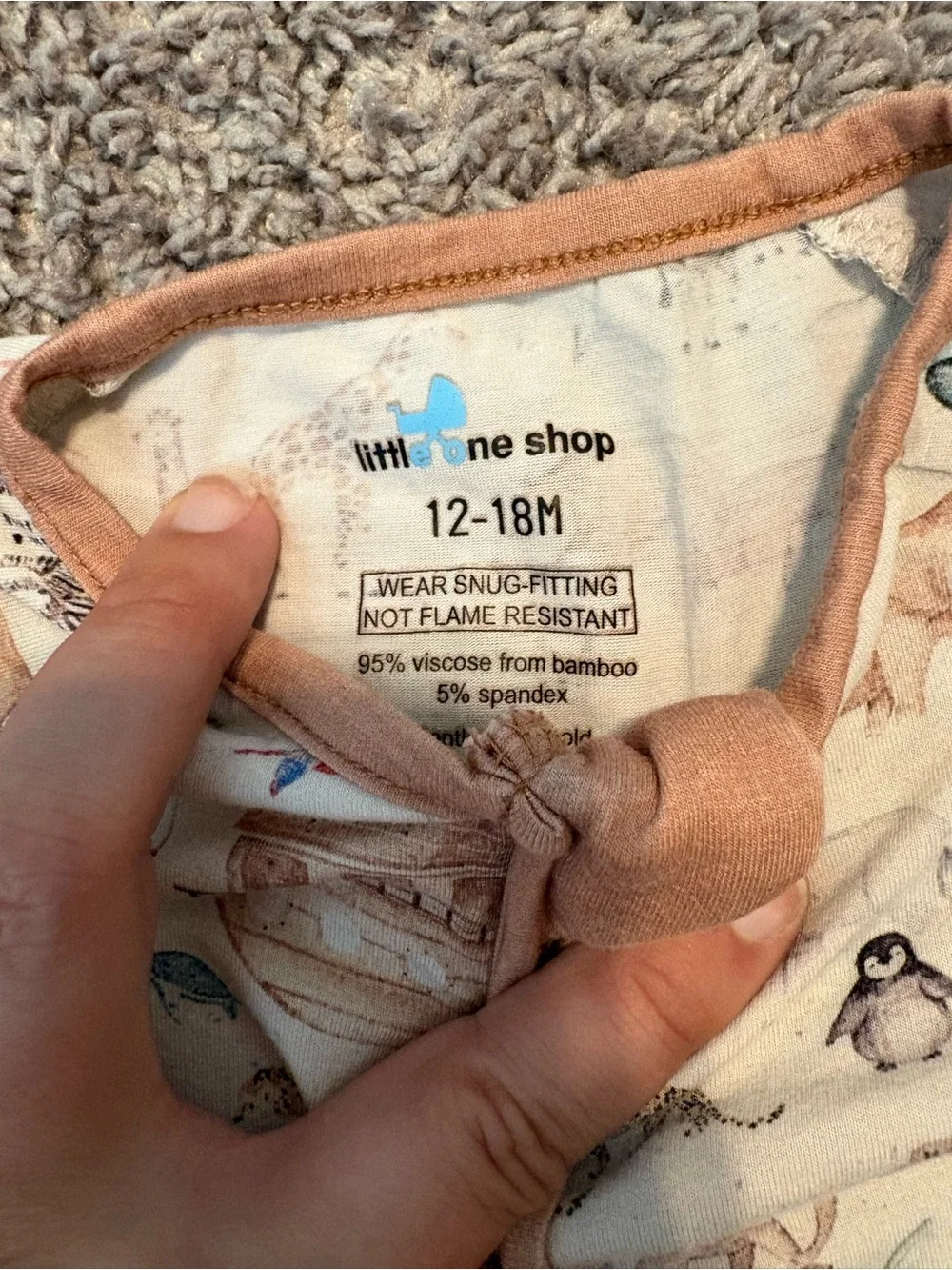 Noah’s Ark Bamboo Zippy // 12-18m